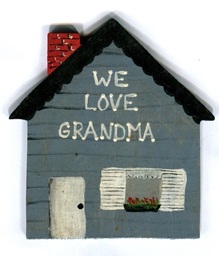 We Love Grandma Wood fridge magnet pattern