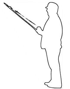 Man fishing pattern for scroll saw