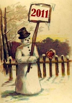 Vintage Snowman Clip Art