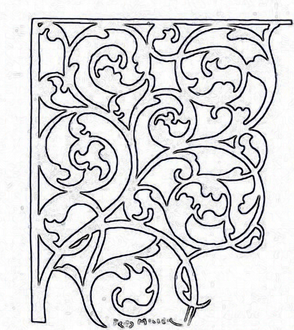 fancy scroll vine pattern for crafts & scroll saw