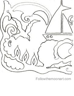 Nautical coloring page