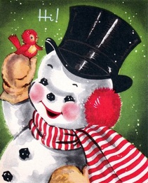Make a vintage snowman ornament