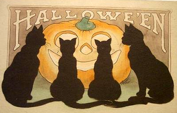 Halloween black cat clip art
