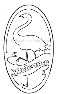 flamingo welcome pattern