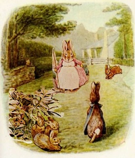 Beatrice Potter Illustration of bunnies