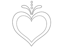 heart shape scroll craft pattern