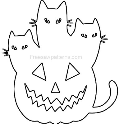 pumpkin & cats craft pattern