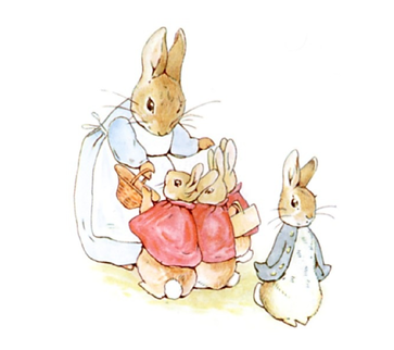 Beatrice Potter Illustration of Peter Rabbit