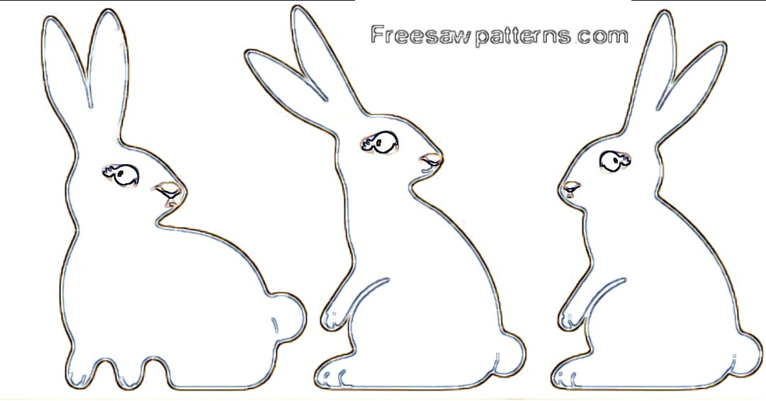 Sitting rabbit craft pattern 