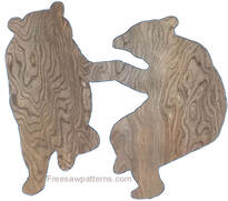 wood bear pattern