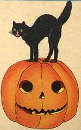 Halloween black on Jack O Lantern clip art