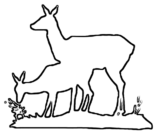 Deer feeding craft pattern