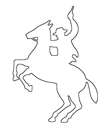 Cowboy on horse craft pattern