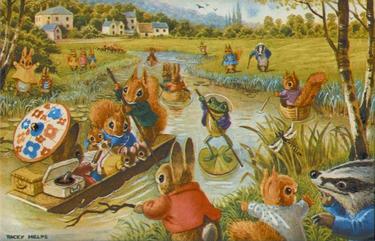 Vintage image of bunnies