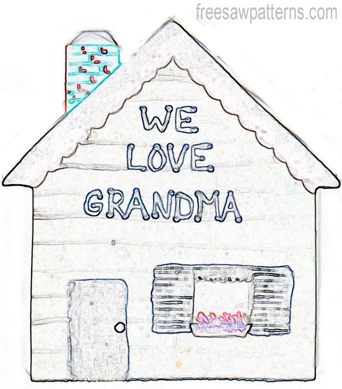 We Love Grandma craft pattern