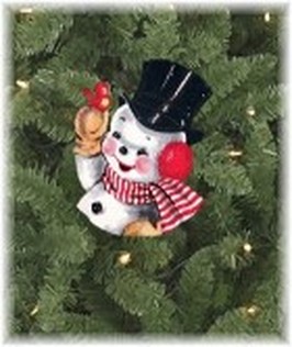 make a vintage Christmas snowman ornament