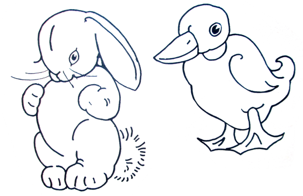 baby rabbit outline baby duck craft outline pattern