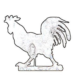 rooster weathervane scroll saw pattern