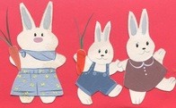 Painting outline for bunny pattern