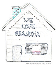 We Love Grandma fridge magnet pattern