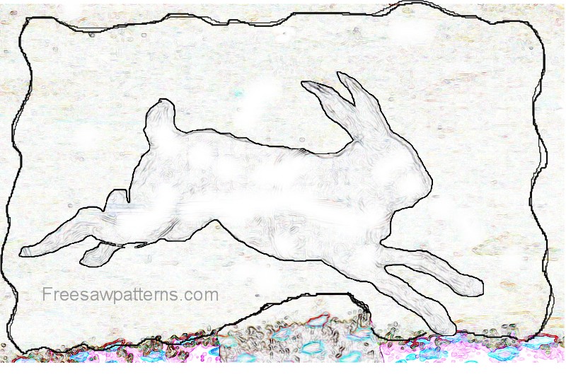 Bunny rabbit running craft pattern