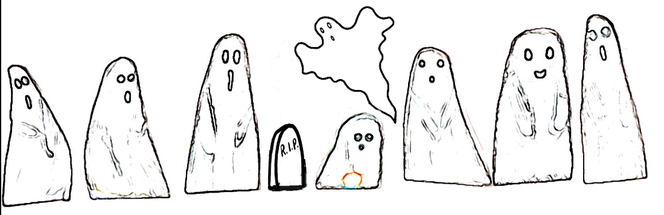 ghosts to cut and paint from wood craft pattern