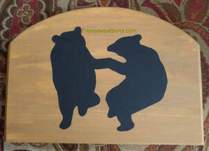 bear sign painted