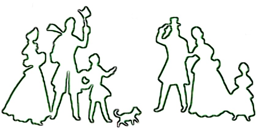 Victorian families dog outline