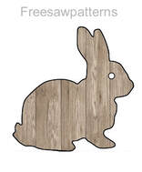 cut out of wood bunny rabbit